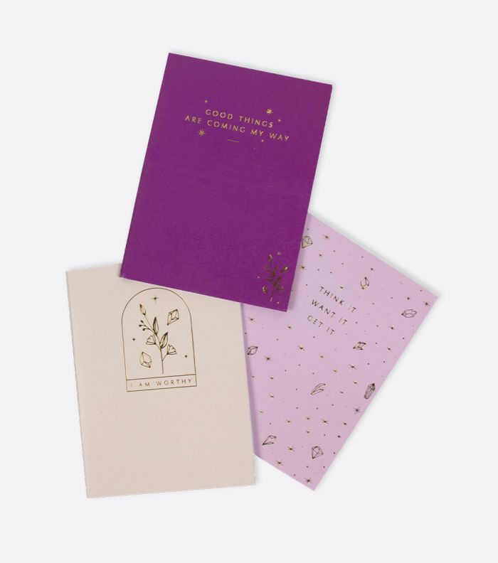 Elevated Crystals 3-Pack Journals