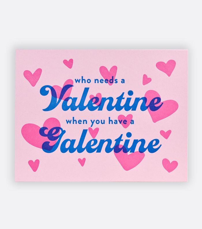 valentine who letterpress greeting card