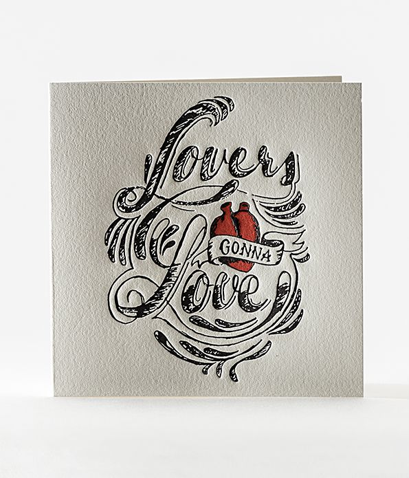 Elum Designs Lovers Gonna Love Letterpress Greeting Card 