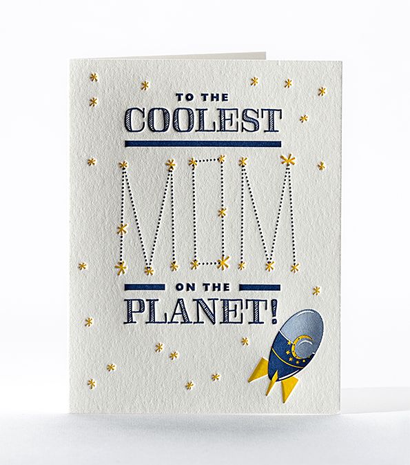 Elum Designs Out of this world Letterpress Greeting Card For Mom