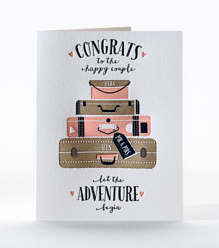 Elum Designs Bon Voyage Letterpress Greeting Card 