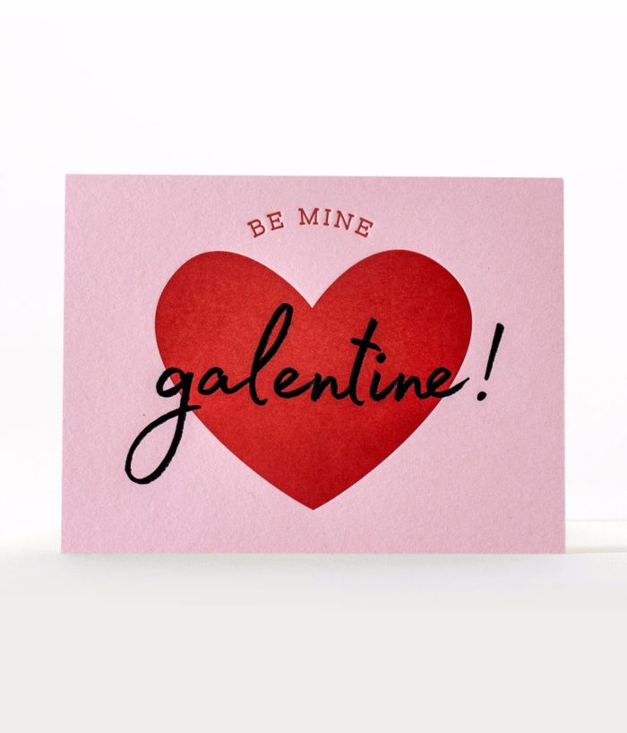 Be Mine Galetine Letterpress Greeting Card from Elum