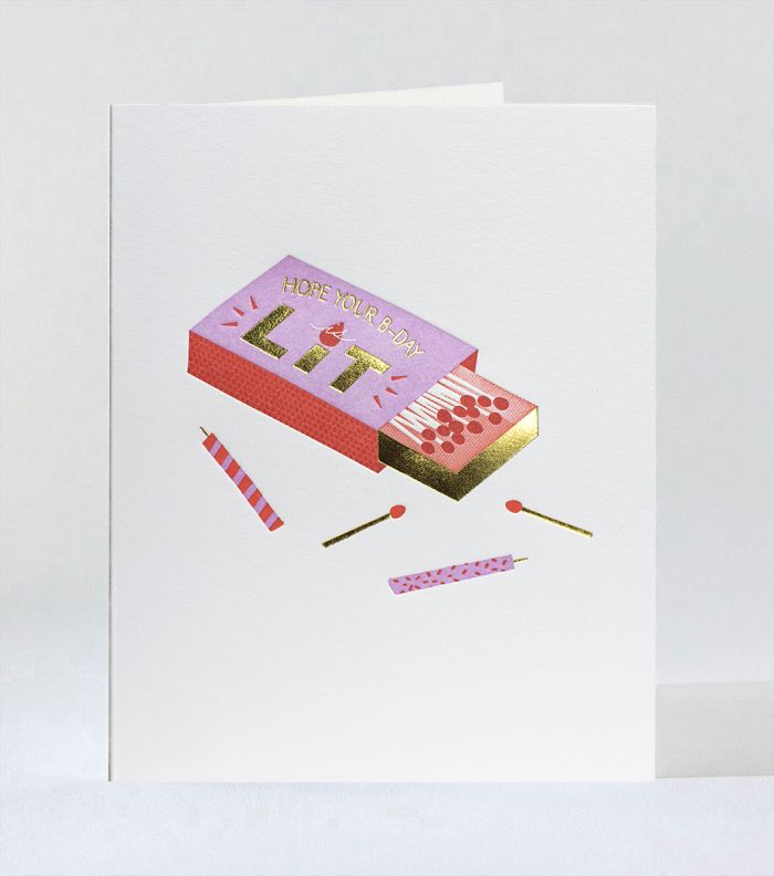 Elum Designs Cubic Thanks Letterpress Greeting Card 