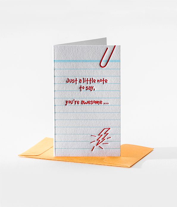 Elum Designs Letterpress Old School Mini Note Gift Enclosures #114