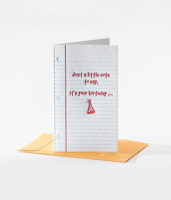 Elum Designs Letterpress Old School Mini Note Gift Enclosures #115