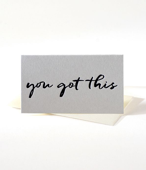 Elum Designs Painterly "You Got This" Letterpress Mini Note Gift Enclosure 
