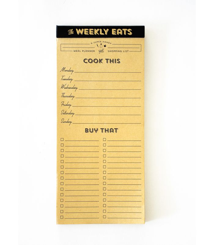 Weekly Eats Magnetic List Pad