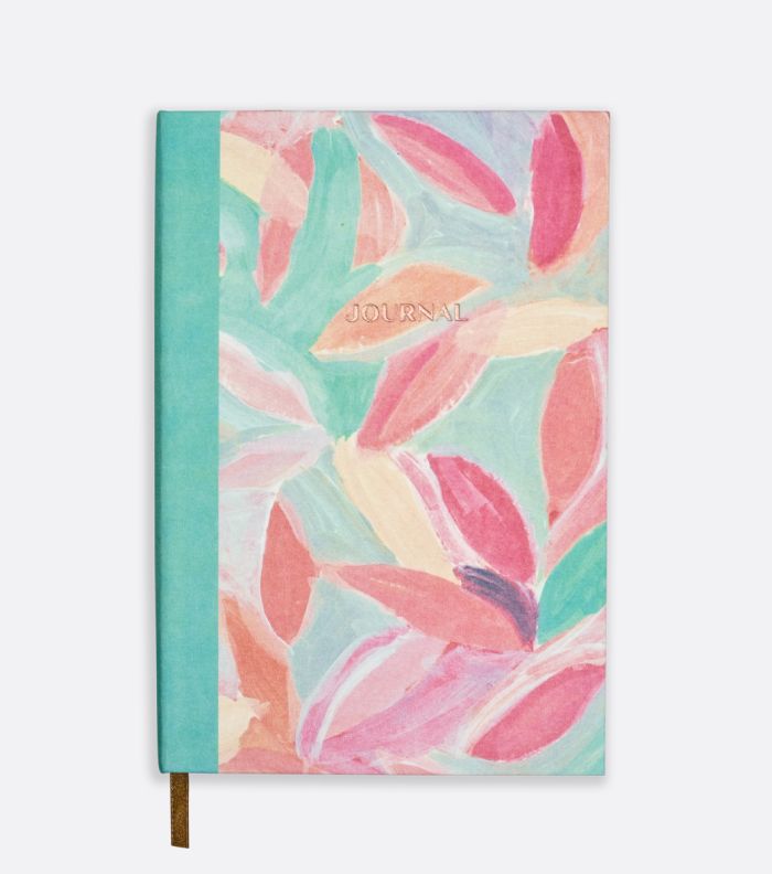 Botanic Abstract Leaves Hardcover Book Bound Journal