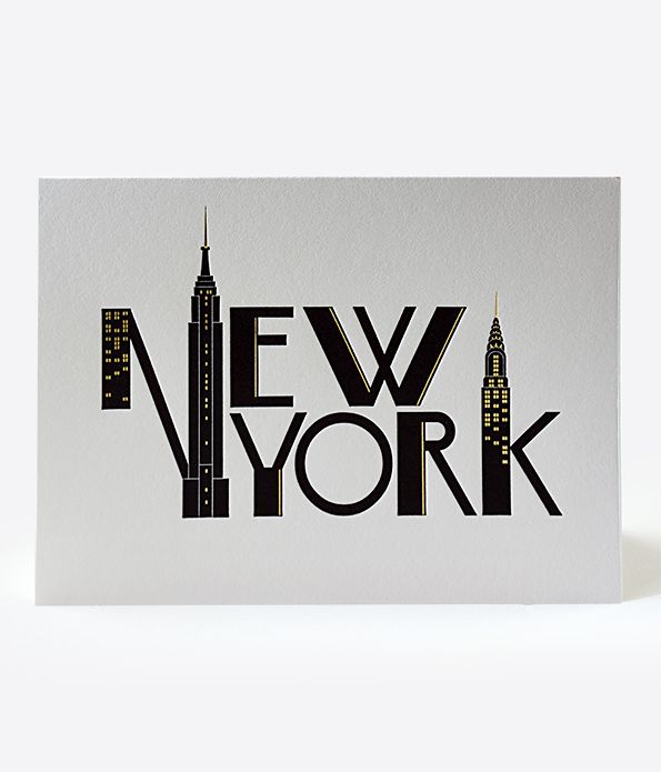 New York Letterpress Greeting Card 
