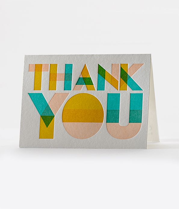 Elum Designs Melange "Thank You" Letterpress Boxed Note Cards 