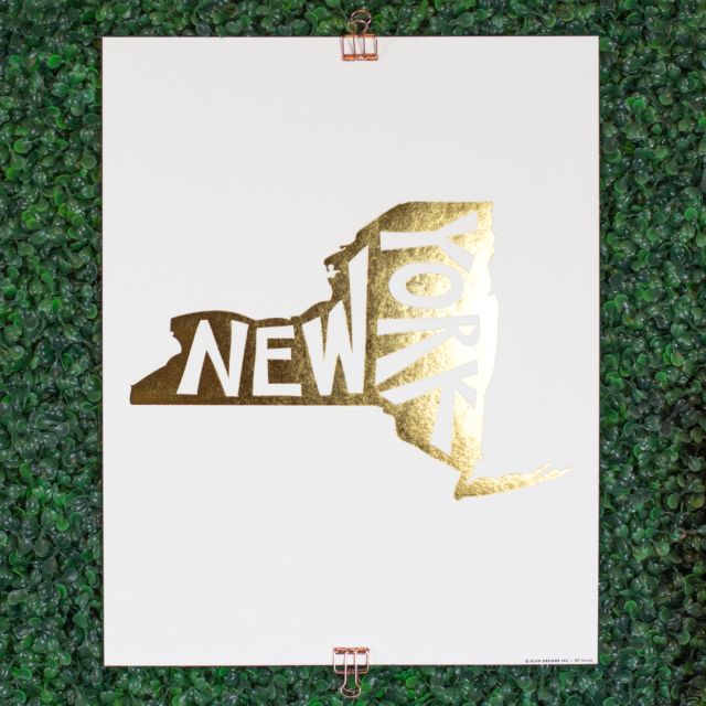 New York Foil Letterpress Art Print