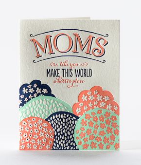 Elum Designs Picket Fence Letterpress Greeting Card for Mom 