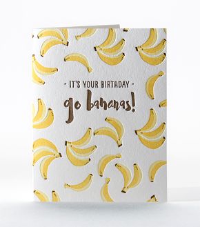 Elum Designs Birthday Bananas Letterpress Greeting Cards