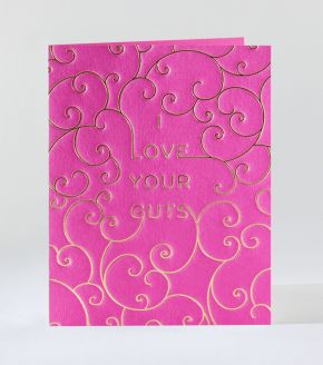 Elum Designs Love Your Guts Letterpress Greeting Card 