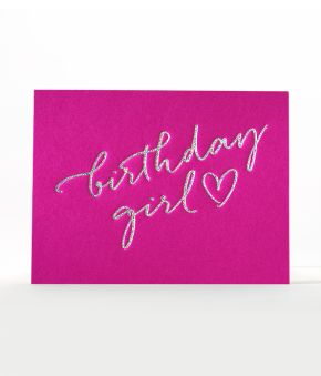 Elum Designs Fabulous Girl Birthday Letterpress Greeting Card with Sparkle Holographic Foil 
