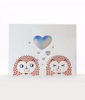 Bubbly Love Letterpress Valentine's Day Greeting Card