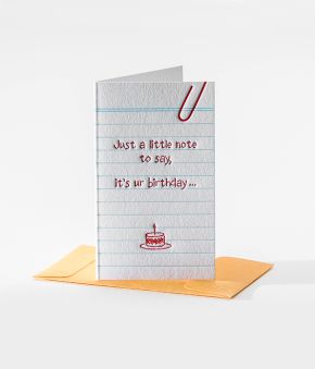 Elum Designs Letterpress Old School Mini Note Gift Enclosures #118