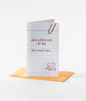 Elum Designs Letterpress Old School Mini Note Gift Enclosures #123