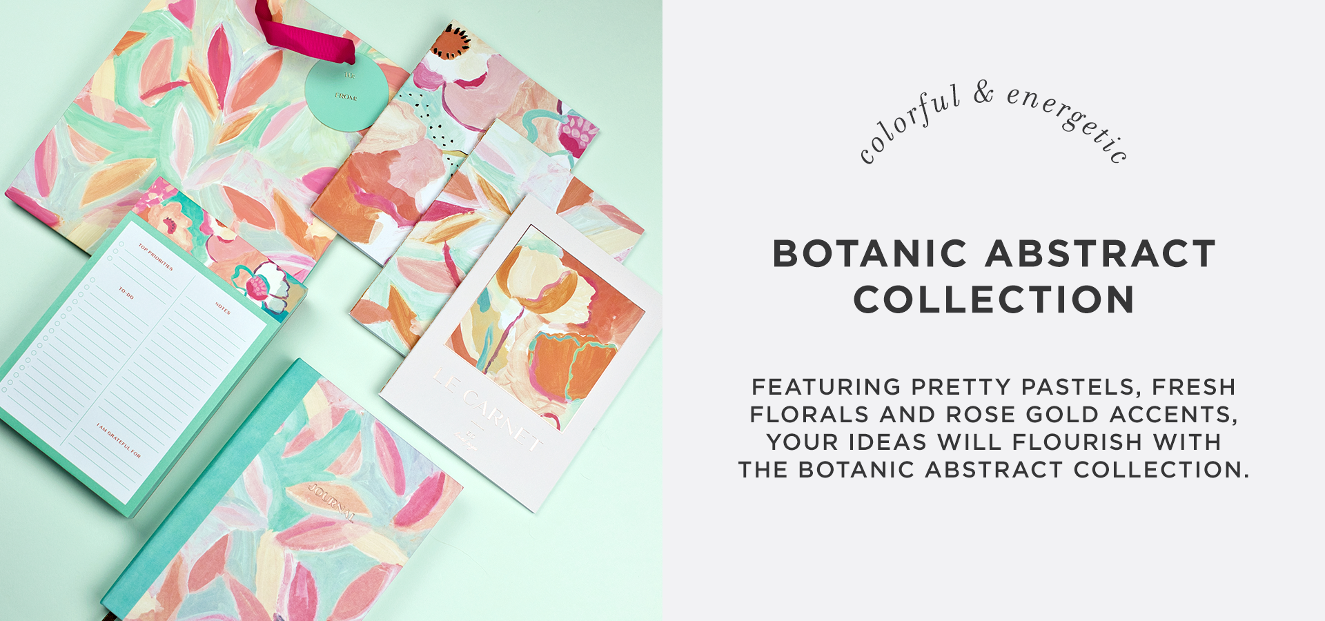 elum designs botanic abstract collection on light green background